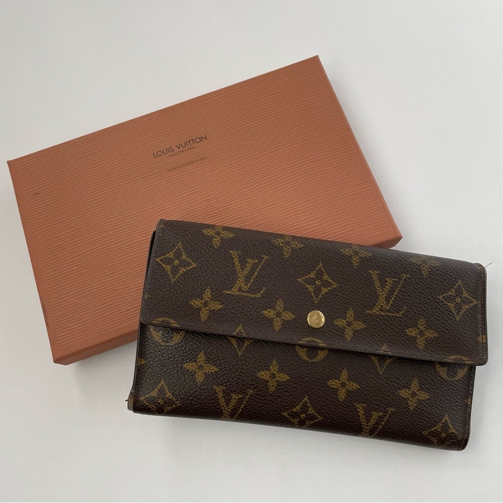 Louis Vuitton Monogram Porte Tresor International Long Wallet with Original Box